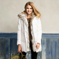 Hermione | Damen Winter Parka Jacke | Wärme – Weiß