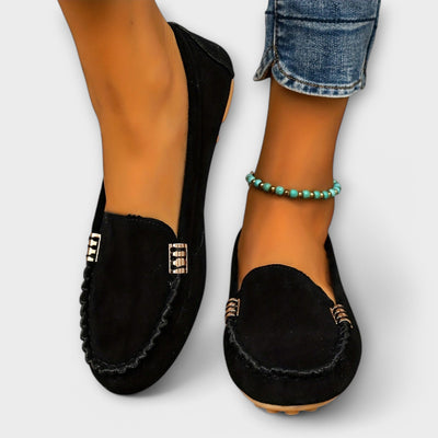 Bequeme Damen Stoffmokassins