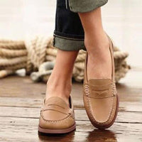 Bequeme Damen Slipper mit Memory-Schaum Sohle – Beige