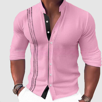 Elegantes Herren Business Langarmhemd – Rosa
