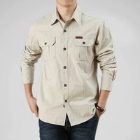 Funktionelles Herren Cargo Hemd – Beige