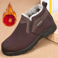 Herren Orthopädische Winter Lederstiefel mit Warmfutter – Braun