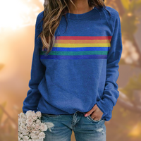 Warmer Damen-Pullover mit Rundhalsausschnitt – Blau