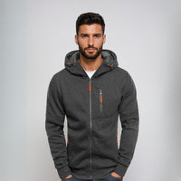 Herren Strickjacke mit Kapuze - Vielseitig & Funktional – Dunkelgrau
