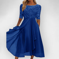 Elegantes Damen Midi-Kleid – Dunkelblau