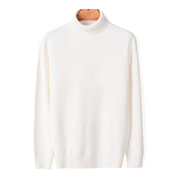 Warmer Herren Rollkragenpullover aus Merinowolle | Weich & Elegant – Weiß