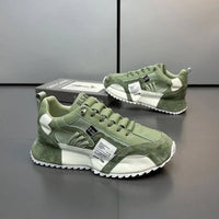 Herren Bequeme Freizeitschuhe für den Ganzen Tag – Grün-Weiß