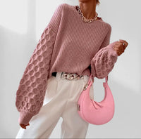 Gemütlicher Damen Herbstpullover aus Strick - Warm & Kuschelig – Rosa