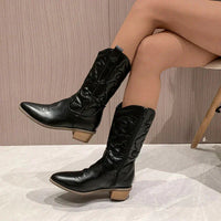 Moderne Cowboystiefel für Damen | Bequem – Schwarz