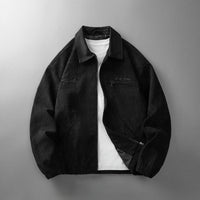 Cord Herren Zip-Jacke – Schwarz