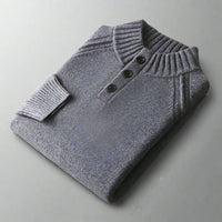Herren Strickpullover aus Merino Wolle - Warm & Elegant – Granit