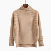 Weicher Damen Rollkragenpullover aus Merinowolle | Warm & Kuschelig – Beige