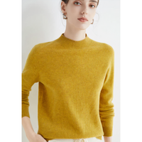 Saylith | Kaschmir-Strickpullover für Damen – Senfgelb