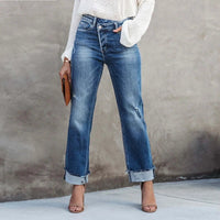 Naomi - Elegante, Taillierte Denim-Jeans für Damen – Blau