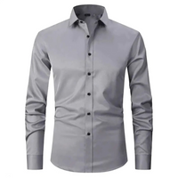 Elastisches Herren Business Hemd – Grau