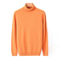 Warmer Herren Rollkragenpullover aus Merinowolle | Weich & Elegant – Orange