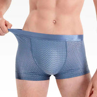 Herren Bambus Boxershorts atmungsaktiv komfortabel – Hellblau