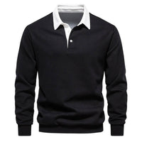Herren Langarm Pullover – Schwarz