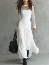 Yovanna – Langes Tüllkleid mit zartem Charme – Weiß