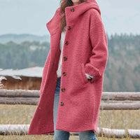 Damen Herbstmantel Elegant Warm – Rosa