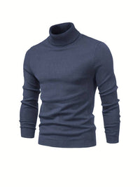 Hochwertiger Herren Rollkragenpullover | Slim Fit | Weiche Merinowolle – Dunkelgrau