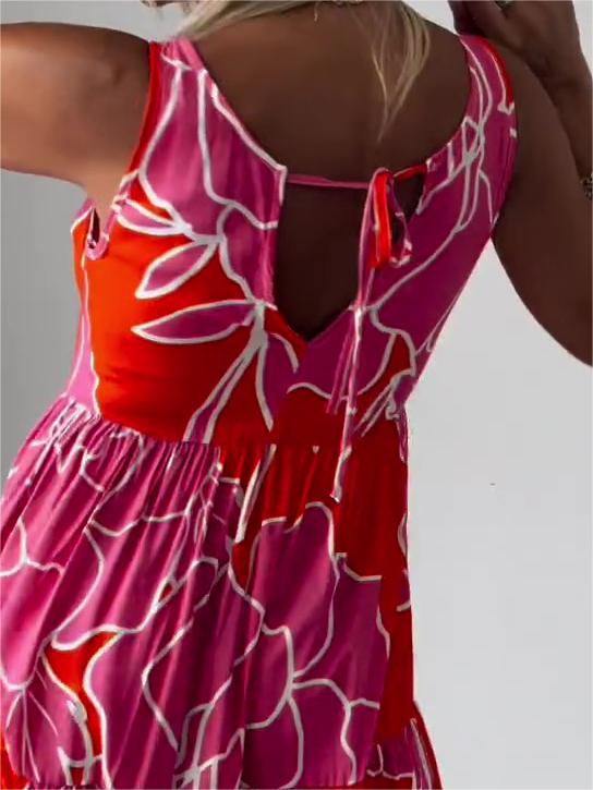 Sena - Sommer Blumenmuster Kleid