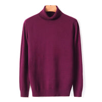 Warmer Herren Rollkragenpullover aus Merinowolle | Weich & Elegant – Weinrot