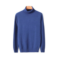 Warmer Herren Rollkragenpullover aus Merinowolle | Weich & Elegant – Blau