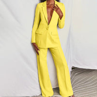 Damen Formelle Zweiteiliges Set | Elegante – Gelb