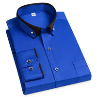 Sommerliches Business Hemd für Herren - Stylisches Stretch Hemd im Slim Fit – Blau