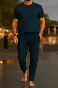 Yorick Jogginghose mit Kordelzug – Dunkelblau