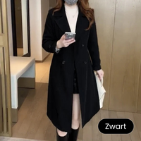 Rosebelt┃Eleganter gefütterter Trenchcoat – Schwarz