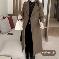 Rosebelt┃Eleganter gefütterter Trenchcoat – Kaffeebraun