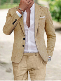 Johan - Stil Herrenhemd aus Leinen - Sommerlich Elegant – Hellbraun