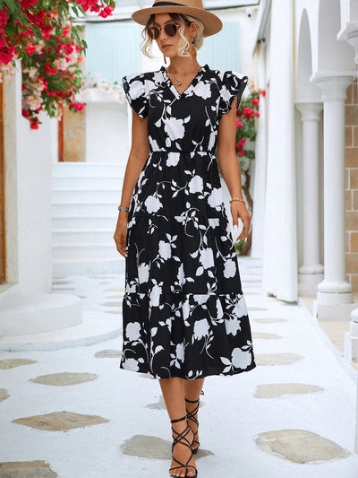 Sana | Elegantes Sommerkleid mit Druck