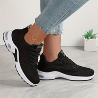 Atmungsaktive Damen Mesh Sneaker – Schwarz