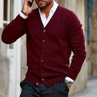 Lässiger Herren Strickcardigan – Rot