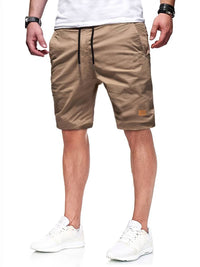 Lässige Kordelzug-Shorts für Herren - Abgeschnitten & Bequem – Khaki