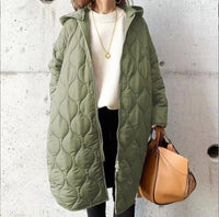 Damen Winter Parka-Mantel mit Kapuze - Warm & Wasserdicht – Hellgrün