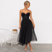 Melody - Elegantes und bequemes Midikleid für Frauen – Schwarz