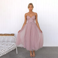 Melody - Elegantes und bequemes Midikleid für Frauen – Rosa