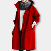 Damen Softshelljacke mit Kapuze - Winddicht & Wasserfest – Rot