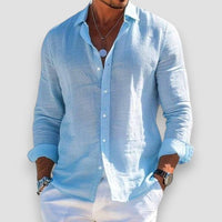 Luftiges Sommer Herren Freizeithemd – Blau