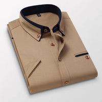 Leichtes Langarm Hemd Herren – Khaki