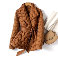 Gesteppter Damen Wintermantel - Warm & Elegant – Braun