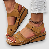 ZenMila | Moderne Orthopädische Damensandalen mit Komfort-Fußbett – Braun