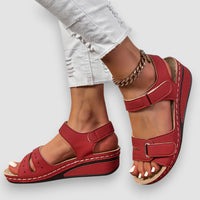 ZenMila | Moderne Orthopädische Damensandalen mit Komfort-Fußbett – Rot