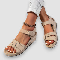 ZenMila | Moderne Orthopädische Damensandalen mit Komfort-Fußbett – Beige