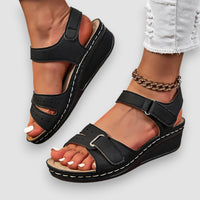 ZenMila | Moderne Orthopädische Damensandalen mit Komfort-Fußbett – Schwarz