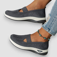 ZenStep | Leichte Orthopädische Slip-On Sneaker für Damen – Dunkelgrau